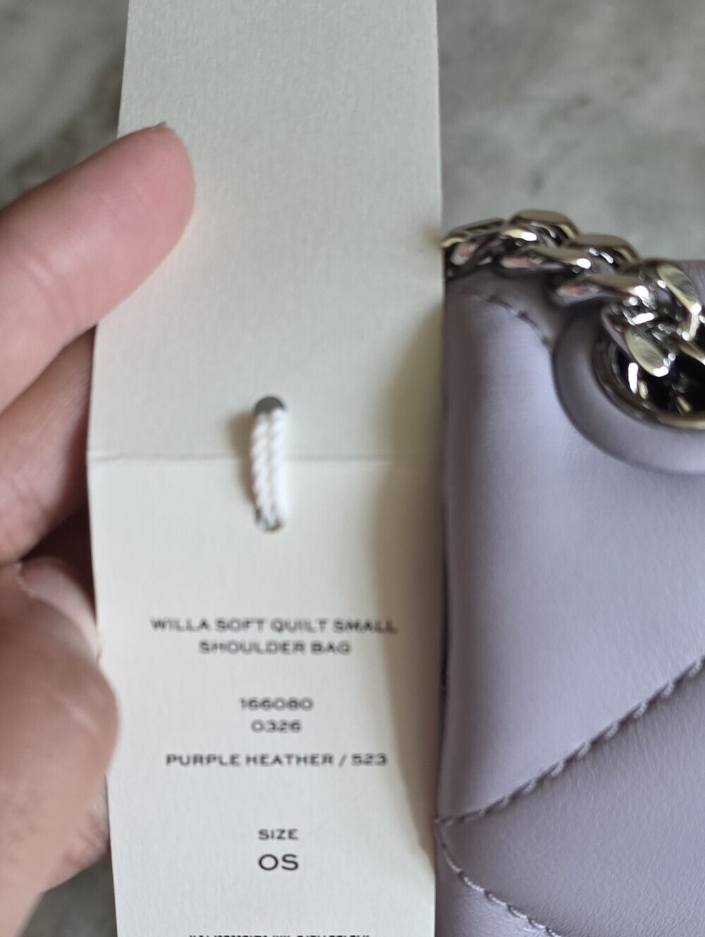 Tory Burch Quilted Lavender Leather Chain Shoulder Bag - Picture 8 of 8